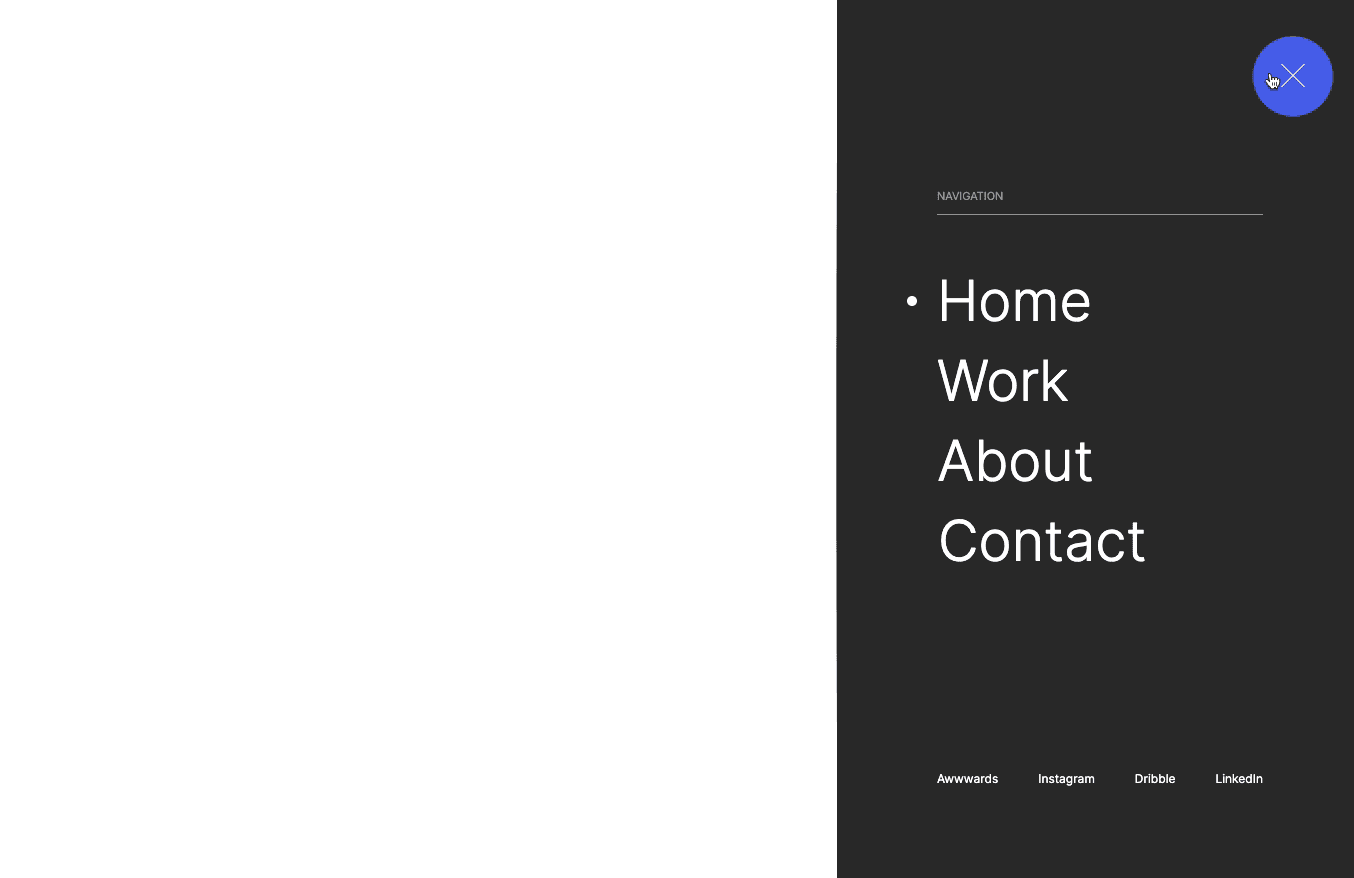 Navigation Menu On Argops Example How to Make an Awwwards Navigation Menu using Nextjs and Framer Motion